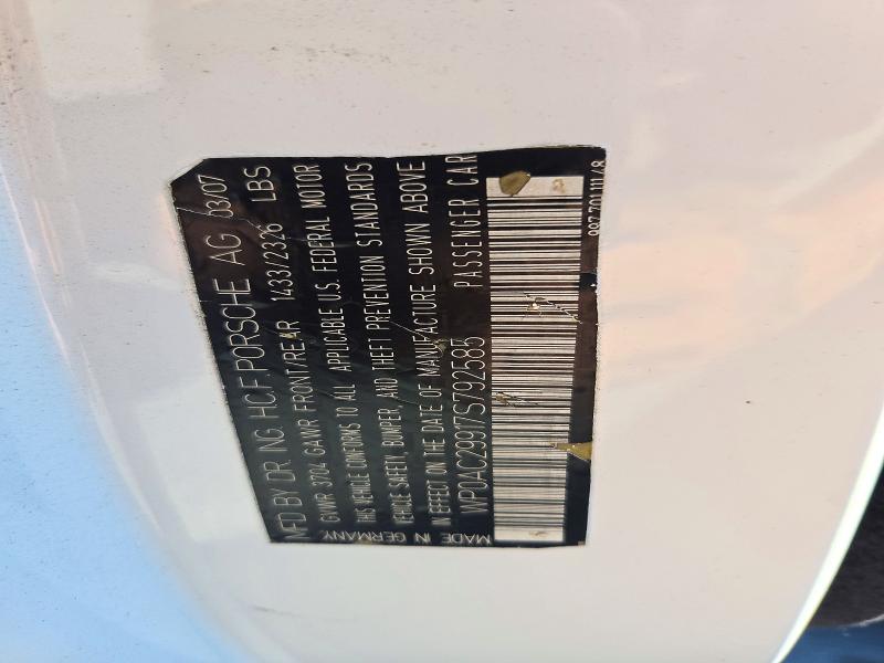 2007 Porsche 911 მანქანა იყიდება აუქციონზე, vin: WP0AC29917S792585, აუქციონის ნომერი: 72948536