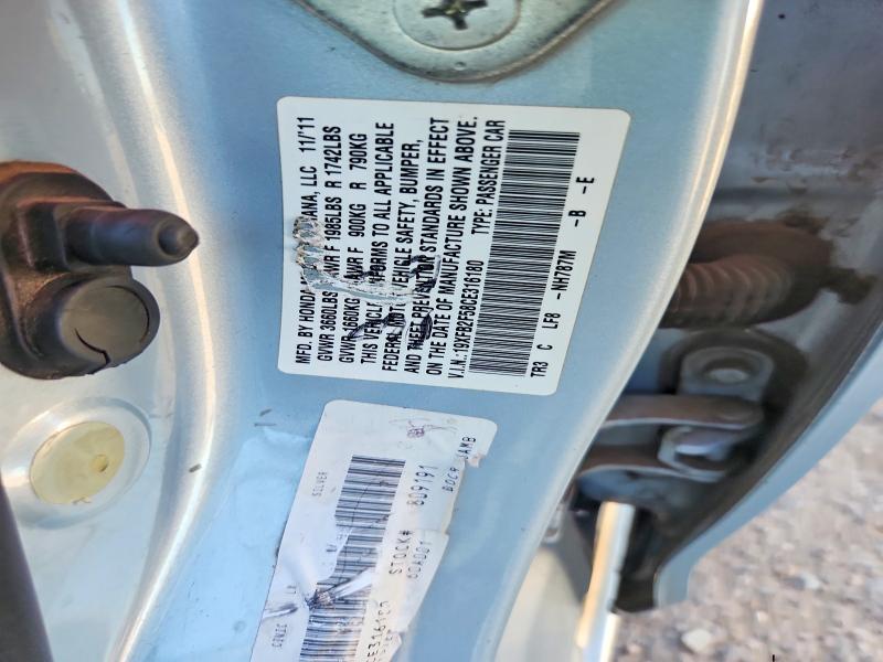 Продажа на аукционе авто 2012 Honda Civic, vin: 19XFB2F58CE316180, номер лота: 71690346