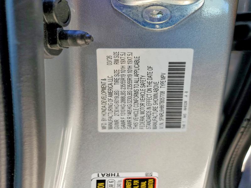 Продаж на аукціоні авто 2026 Honda Odyssey, vin: 5FNRL6H86TB057708, номер лоту: 71767396
