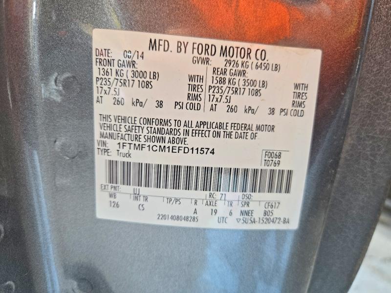 Auction sale of the 2014 Ford F150, vin: 1FTMF1CM1EFD11574, lot number: 71855786