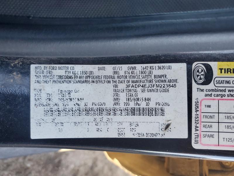 Продаж на аукціоні авто 2015 Ford Fiesta, vin: 3FADP4EJ3FM223845, номер лоту: 70924016