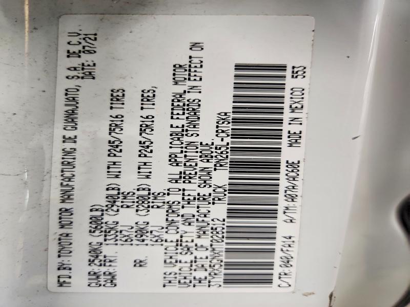 Aukcja sprzedaży 2021 Toyota Tacoma, vin: 3TYRX5GNXMT028512, numer aukcji: 70508106
