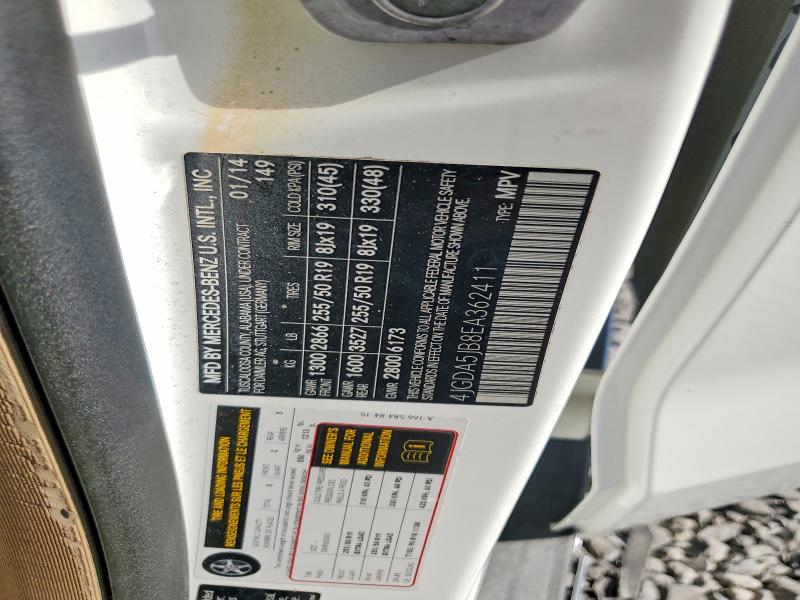 2014 Mercedes-benz Ml მანქანა იყიდება აუქციონზე, vin: 4JGDA5JB8EA362411, აუქციონის ნომერი: 71445236