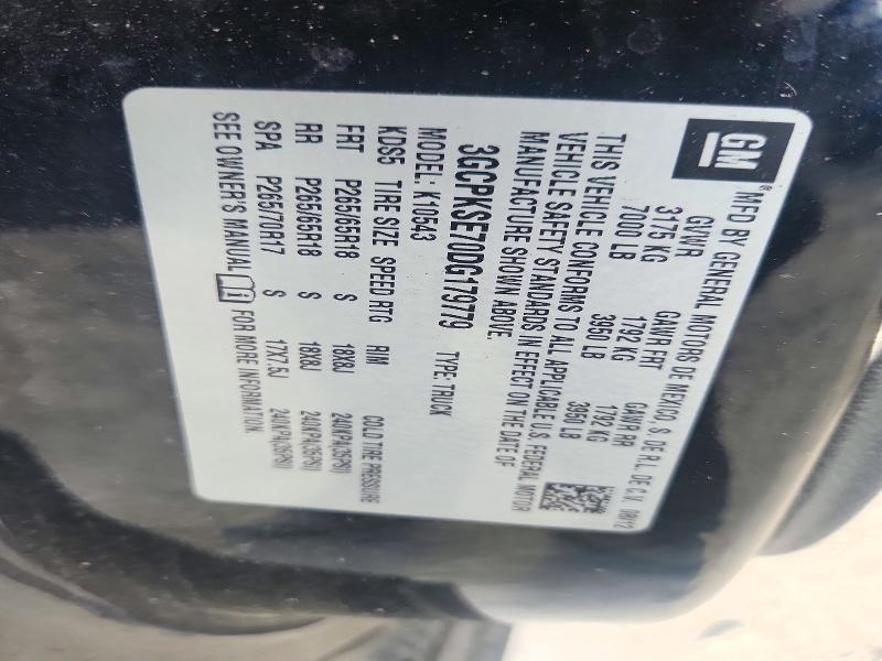 73507346 :رقم المزاد ، 3GCPKSE70DG179779 vin ، 2013 Chevrolet Silverado مزاد بيع
