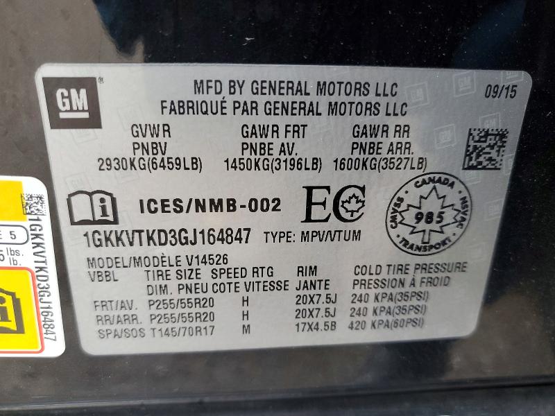 Продажа на аукционе авто 2016 Gmc Acadia, vin: 1GKKVTKD3GJ164847, номер лота: 70213396