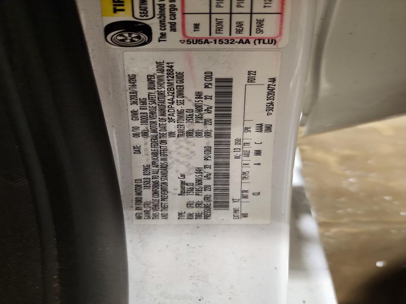 71598296 :رقم المزاد ، 3FADP4AJ2BM128841 vin ، 2011 Ford Fiesta مزاد بيع