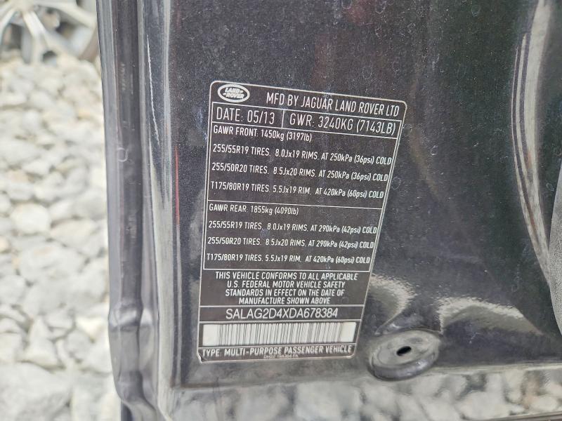 Aukcja sprzedaży 2013 Land Rover Lr4, vin: SALAG2D4XDA678384, numer aukcji: 71741626