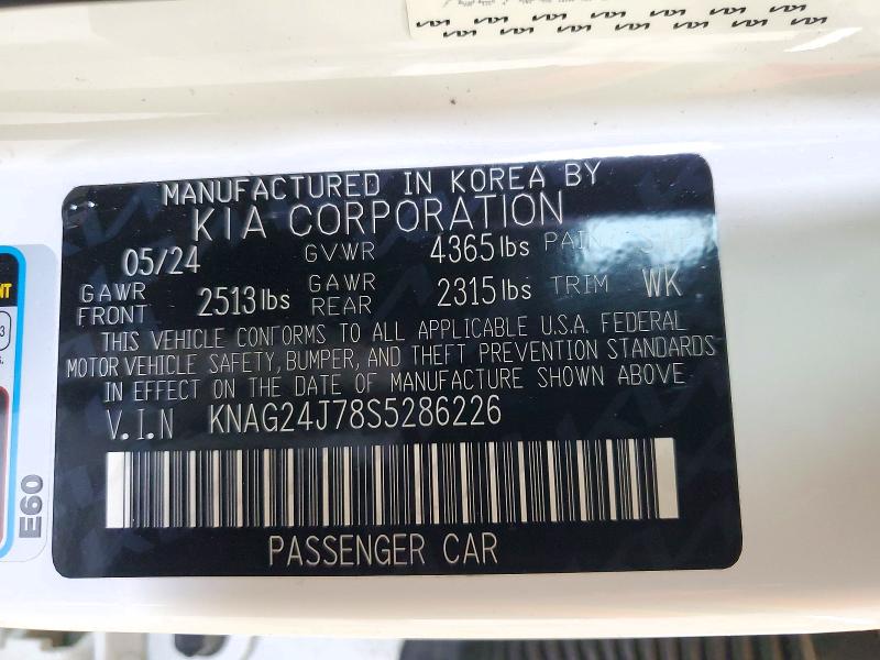 Продажа на аукционе авто 2025 Kia K5, vin: KNAG24J78S5286226, номер лота: 73009166