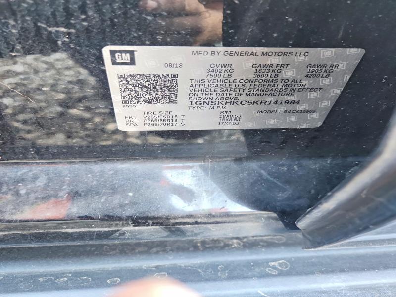 71260966 :رقم المزاد ، 1GNSKHKC5KR141984 vin ، 2019 Chevrolet Suburban مزاد بيع