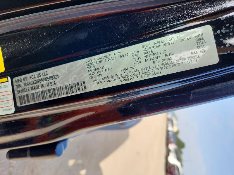 Aukcja sprzedaży 2021 Jeep Wrangler Unlimited, vin: 1C4HJXDG6MW509321, numer aukcji: 71235486