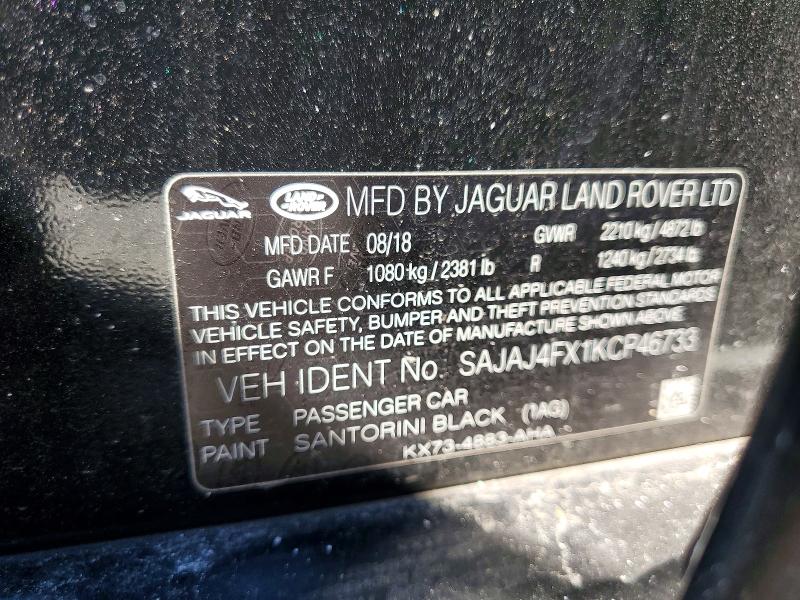 Продаж на аукціоні авто 2019 Jaguar Xe, vin: SAJAJ4FX1KCP46733, номер лоту: 72233326