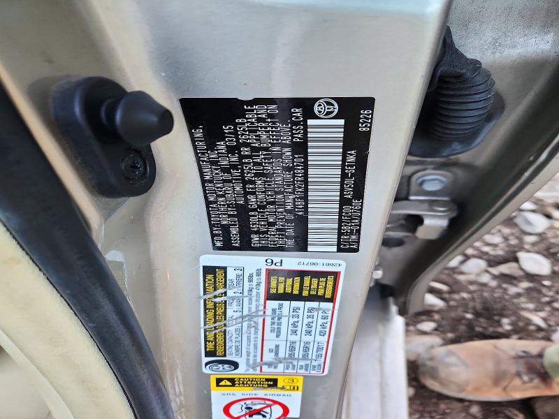 Продажа на аукционе авто 2015 Toyota Camry, vin: 4T4BF1FK2FR484701, номер лота: 70961466