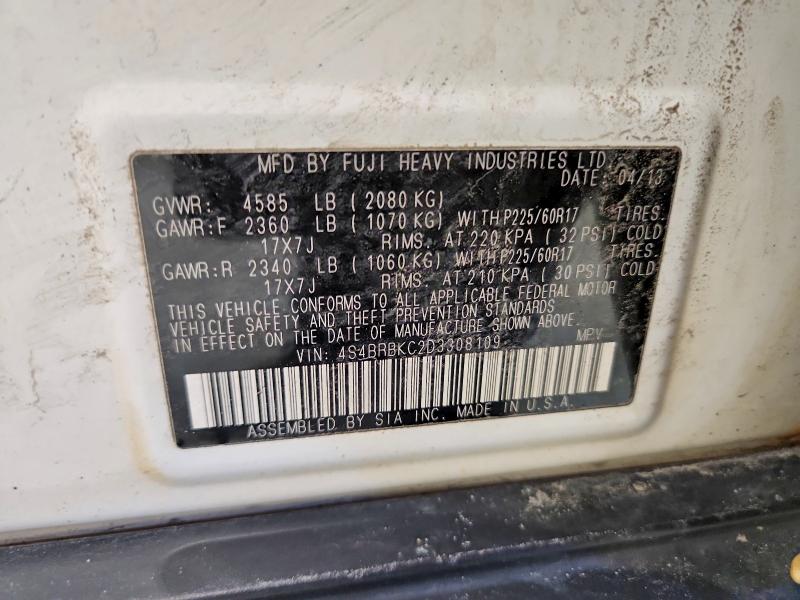 Продаж на аукціоні авто 2013 Subaru Outback, vin: 4S4BRBKC2D3308109, номер лоту: 72112206