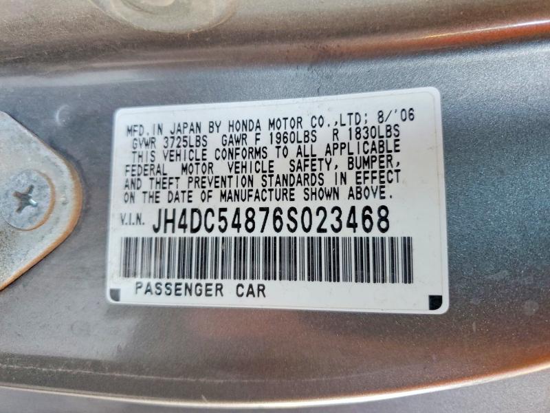 71482576 :رقم المزاد ، JH4DC54876S023468 vin ، 2006 Acura Rsx مزاد بيع