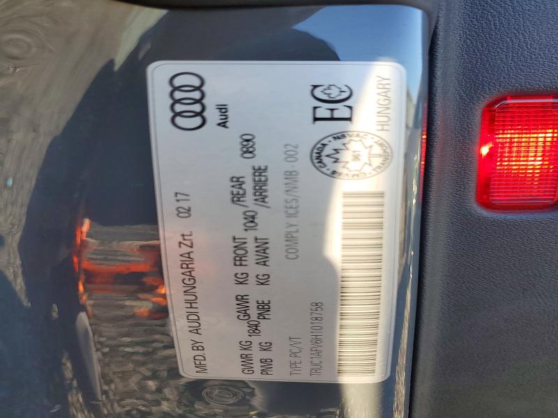 Aukcja sprzedaży 2017 Audi Tts, vin: TRUC1AFV6H1018758, numer aukcji: 72088676