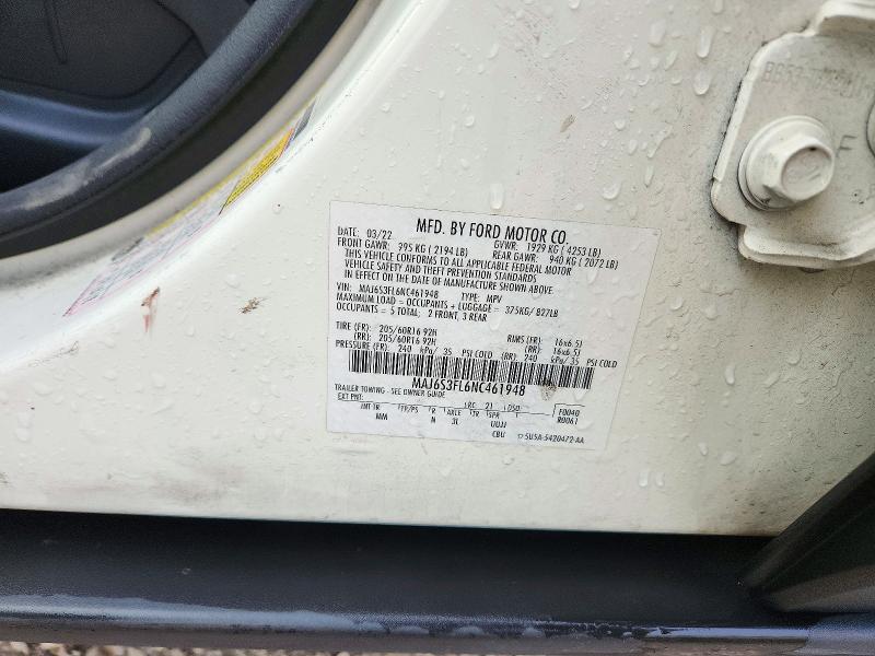 Продаж на аукціоні авто 2022 Ford Ecosport, vin: MAJ6S3FL6NC461948, номер лоту: 72530636