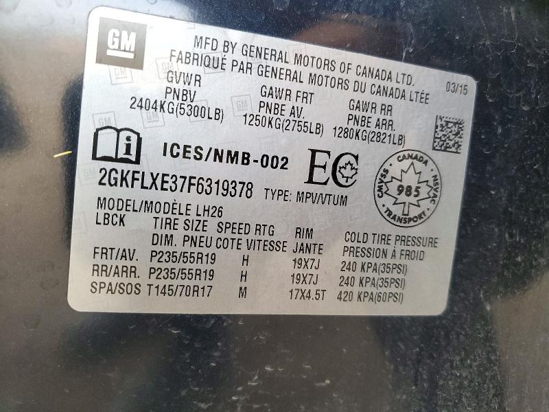 Продажа на аукционе авто 2015 Gmc Terrain, vin: 2GKFLXE37F6319378, номер лота: 72026626