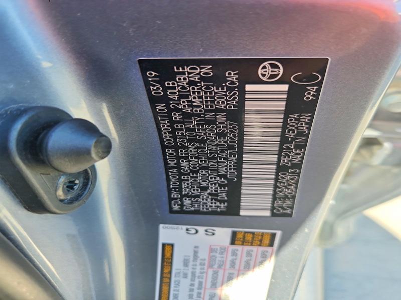 2020 Toyota Corolla მანქანა იყიდება აუქციონზე, vin: JTDFPRAE7LJ025237, აუქციონის ნომერი: 71369266