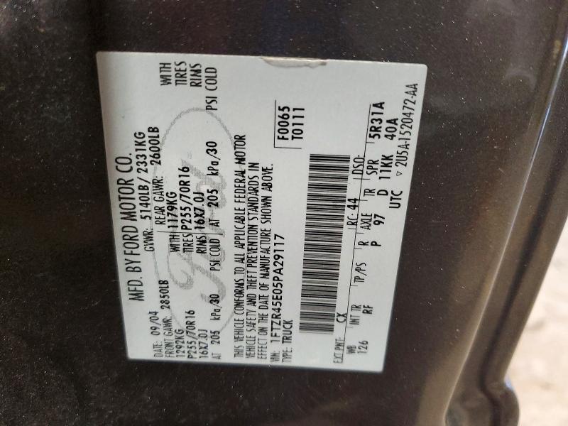 71759176 :رقم المزاد ، 1FTZR45E05PA29117 vin ، 2005 Ford Ranger مزاد بيع