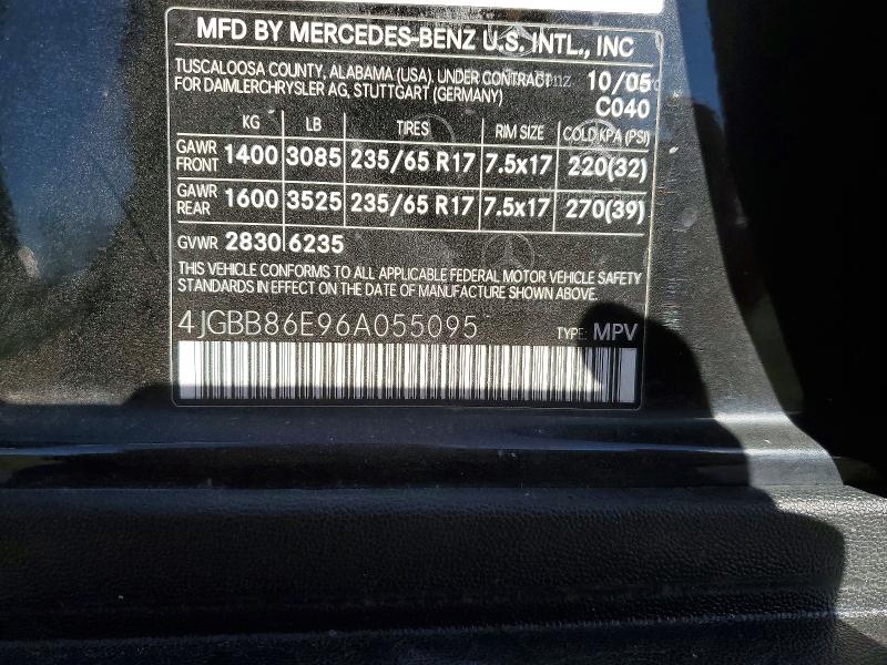 Продаж на аукціоні авто 2006 Mercedes-benz Ml, vin: 4JGBB86E96A055095, номер лоту: 73547526