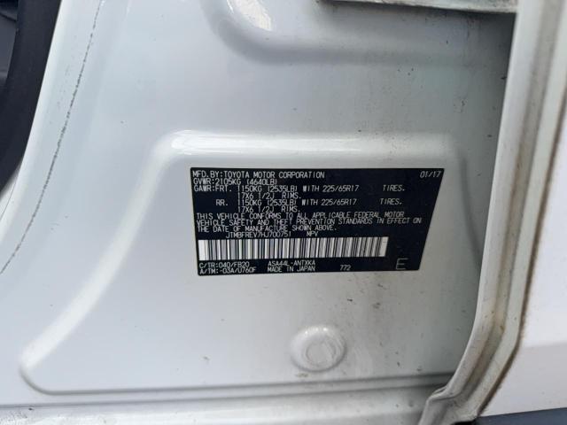 72607296 :رقم المزاد ، JTMBFREV7HJ700751 vin ، 2017 Toyota Rav4 مزاد بيع
