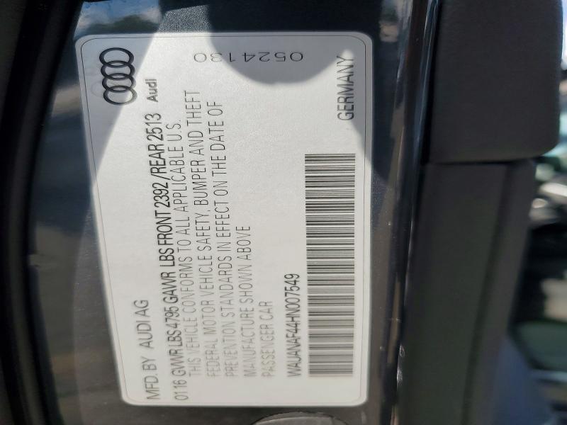 Продаж на аукціоні авто 2017 Audi A4, vin: WAUANAF44HN007549, номер лоту: 71606066