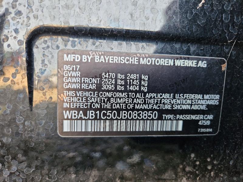 Продажа на аукционе авто 2018 Bmw 530xe, vin: WBAJB1C50JB083850, номер лота: 71365656