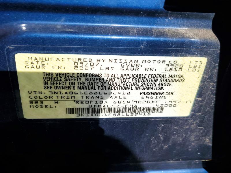 Продаж на аукціоні авто 2008 Nissan Sentra, vin: 3N1AB61E88L632418, номер лоту: 71787986