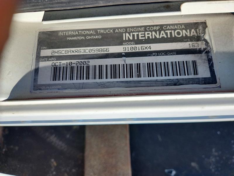 Aukcja sprzedaży 2003 International 9100i, vin: 2HSCBAXR63C059866, numer aukcji: 73540676