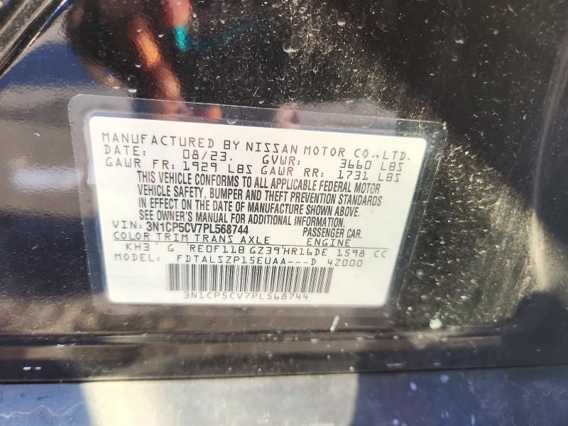 72432366 :رقم المزاد ، 3N1CP5CV7PL568744 vin ، 2023 Nissan Kicks مزاد بيع
