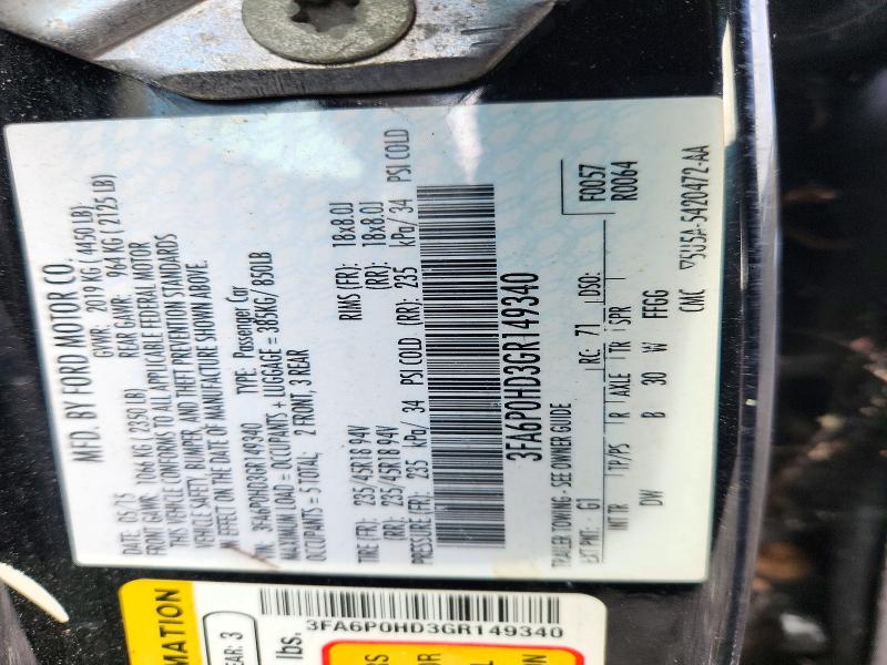 Продаж на аукціоні авто 2016 Ford Fusion, vin: 3FA6P0HD3GR149340, номер лоту: 72587506