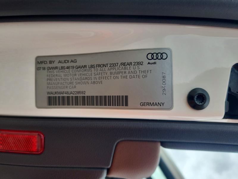 Aukcja sprzedaży 2018 Audi A4, vin: WAUKMAF48JA228592, numer aukcji: 71431466