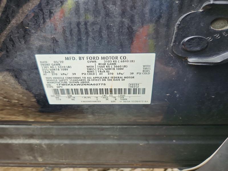Продаж на аукціоні авто 2022 Ford Explorer, vin: 1FM5K8AW2NNA02775, номер лоту: 71243596