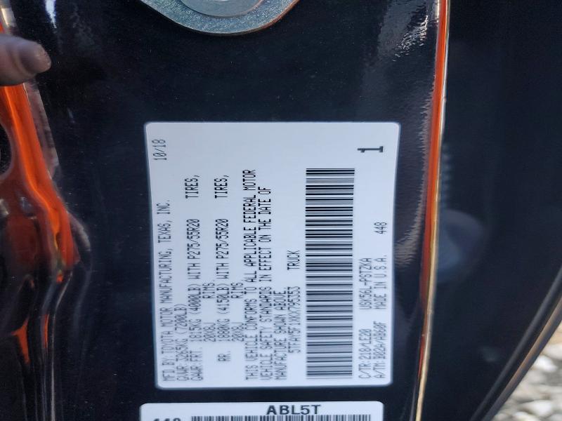 Aukcja sprzedaży 2019 Toyota Tundra, vin: 5TFAY5F1XKX795353, numer aukcji: 71175036