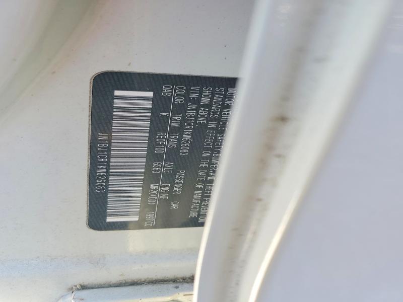 71432756 :رقم المزاد ، JN1BJ1CR1KW626083 vin ، 2019 Nissan Rogue Sport مزاد بيع