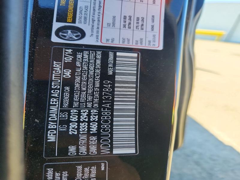 2015 Mercedes-benz S მანქანა იყიდება აუქციონზე, vin: WDDUG8CB8FA137849, აუქციონის ნომერი: 72967386
