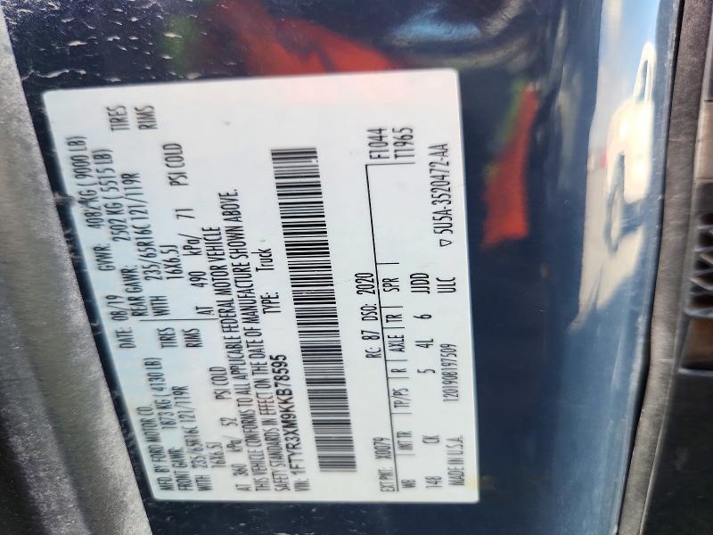Продаж на аукціоні авто 2019 Ford Transit, vin: 1FTYR3XM9KKB78595, номер лоту: 72421266