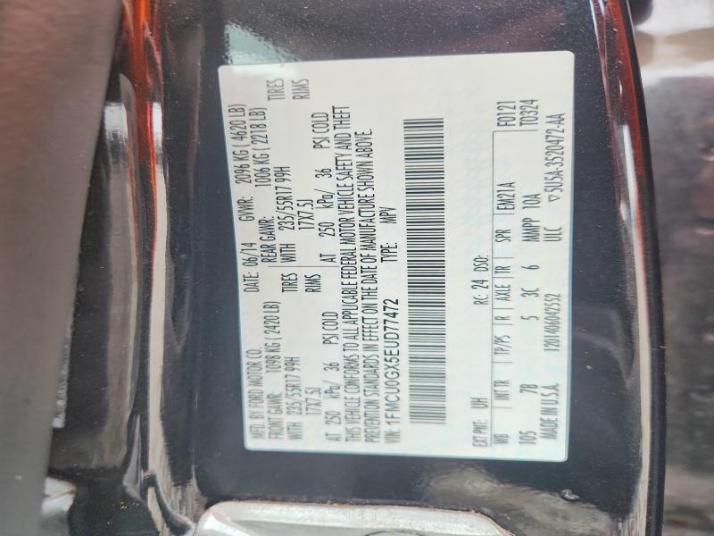 71914206 :رقم المزاد ، 1FMCU0GX5EUD77472 vin ، 2014 Ford Escape مزاد بيع