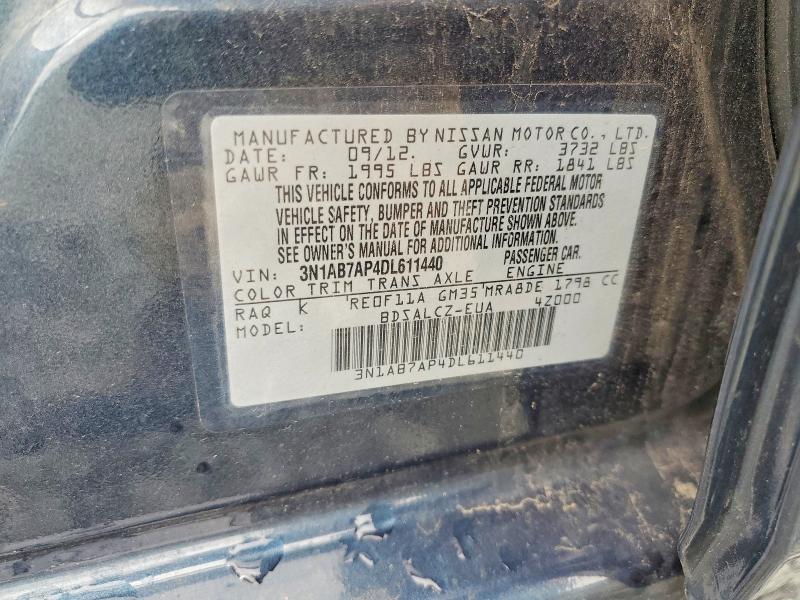 Продажа на аукционе авто 2013 Nissan Sentra, vin: 3N1AB7AP4DL611440, номер лота: 69688956