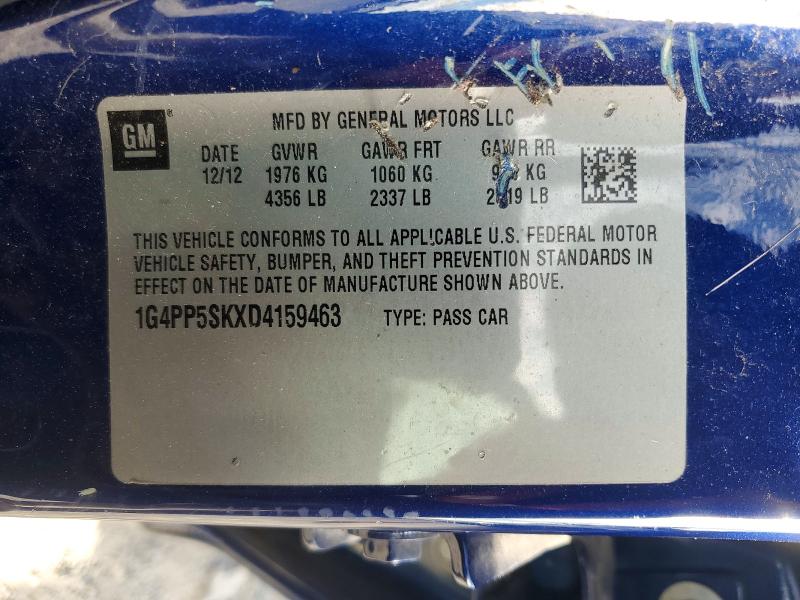 71277396 :رقم المزاد ، 1G4PP5SKXD4159463 vin ، 2013 Buick Verano مزاد بيع