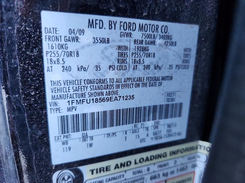 2009 Ford Expedition მანქანა იყიდება აუქციონზე, vin: 1FMFU18569EA71235, აუქციონის ნომერი: 71874446