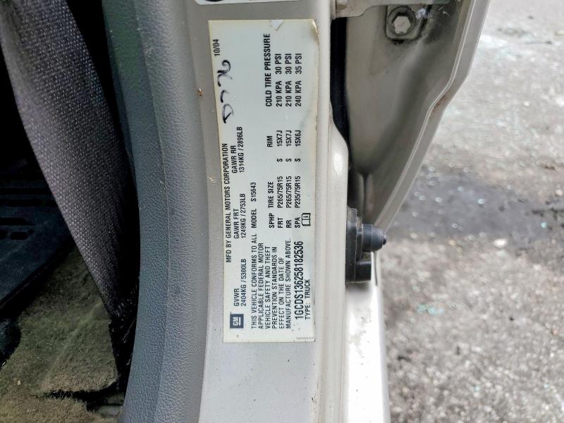 2005 Chevrolet Colorado მანქანა იყიდება აუქციონზე, vin: 1GCDS136258182536, აუქციონის ნომერი: 71621306