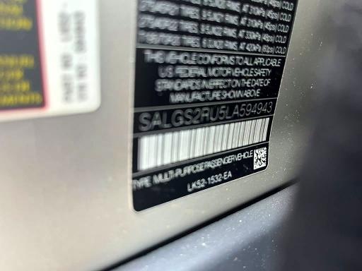 72582456 :رقم المزاد ، SALGS2RU5LA594943 vin ، 2020 Land Rover Range Rover مزاد بيع
