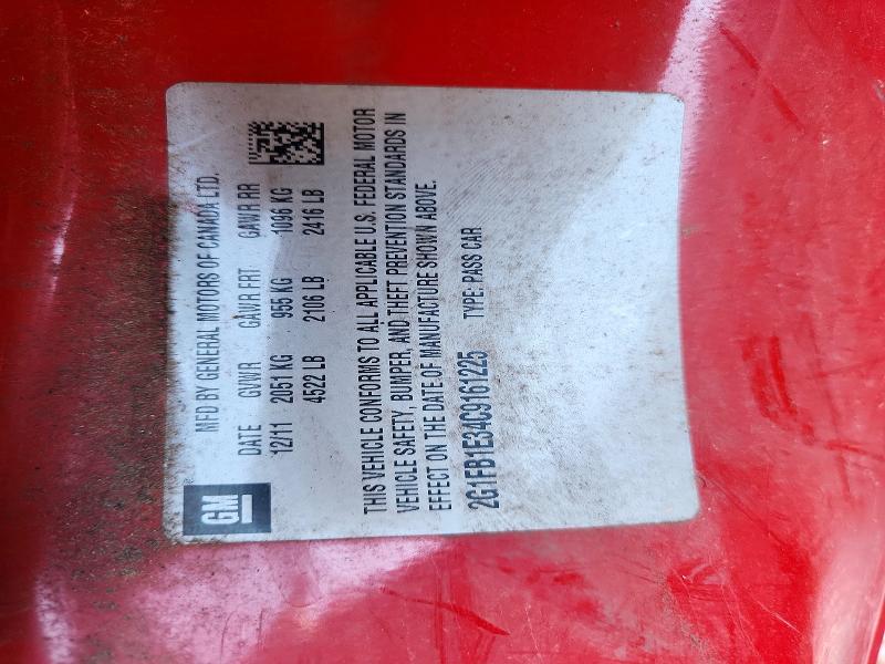 Aukcja sprzedaży 2012 Chevrolet Camaro, vin: 2G1FB1E34C9161225, numer aukcji: 72249376