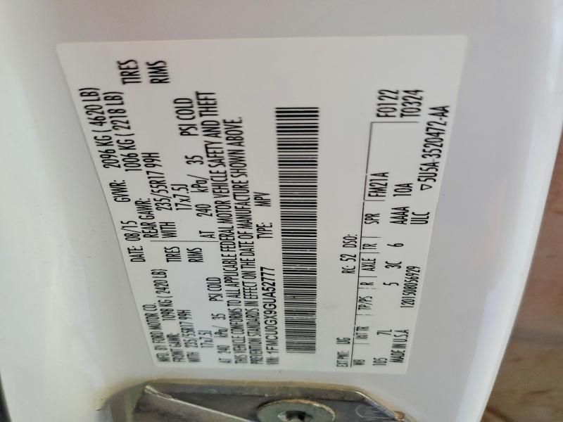Aukcja sprzedaży 2016 Ford Escape, vin: 1FMCU0GX9GUA52777, numer aukcji: 71754986