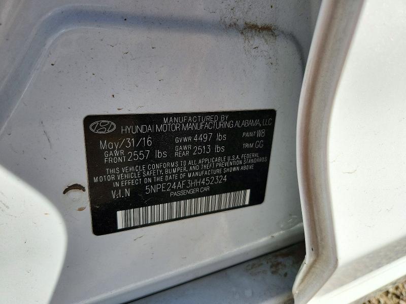 Продажа на аукционе авто 2017 Hyundai Sonata, vin: 5NPE24AF3HH452324, номер лота: 72715366