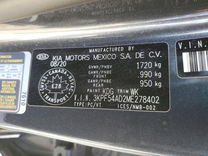 Продажа на аукционе авто 2021 Kia Forte, vin: 3KPF54AD2ME278402, номер лота: 71841376