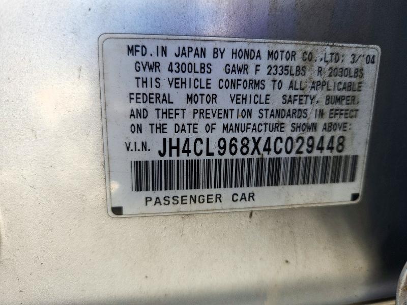 Продажа на аукционе авто 2004 Acura Tsx, vin: JH4CL968X4C029448, номер лота: 72227706