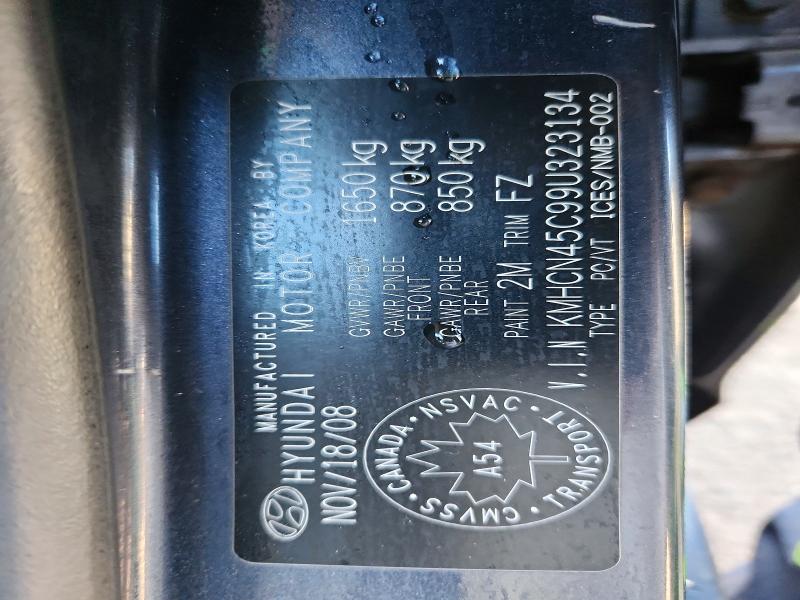 Продажа на аукционе авто 2009 Hyundai Accent, vin: KMHCN45C99U323134, номер лота: 72362366