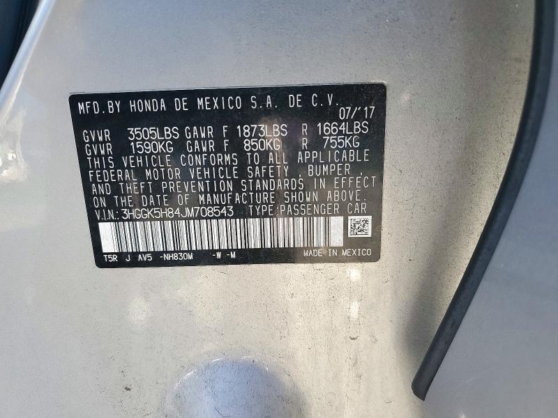 Продажа на аукционе авто 2018 Honda Fit, vin: 3HGGK5H84JM708543, номер лота: 72358976